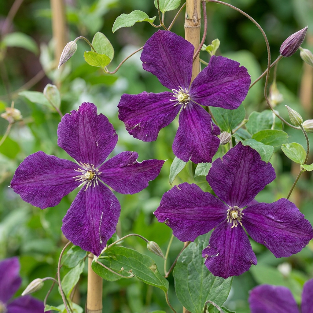 Clematis Viticella Polish Spirit - Bosrank 4x - Paars - Klimplant - Ø9cm - ↕35cm