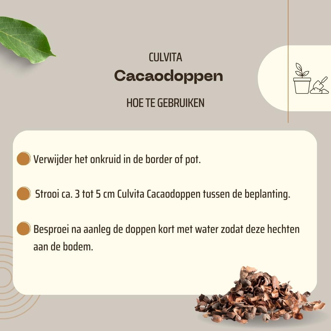 Culvita - Cacaodoppen 70 Liter - Cacao geurende bodembedekker - Organische bodemverbeteraar
