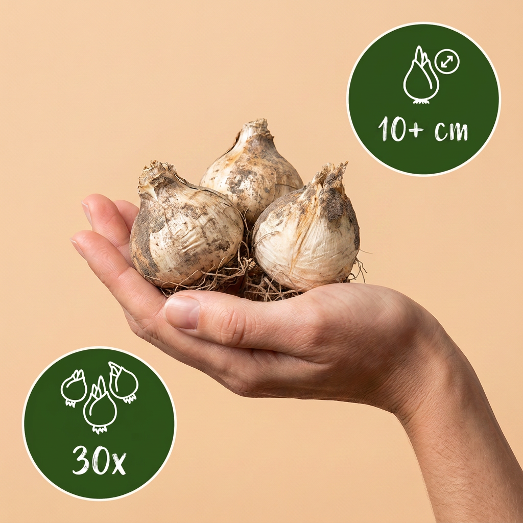 30x Allium Miami - Blomlökar - Prydnadslök - Lila - Sommarblommande - Lökstorlek 10/+