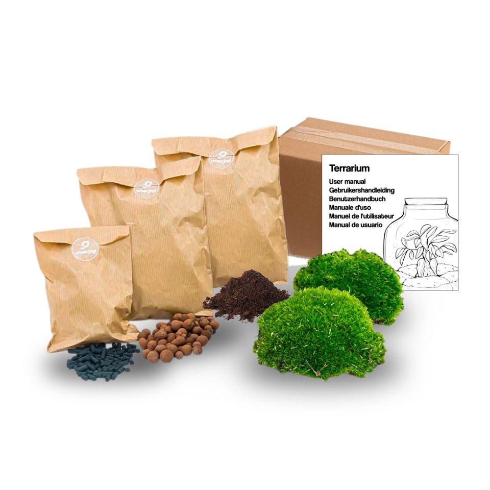 Plant terrarium - Refill & starter pack - Size S/M - DIY