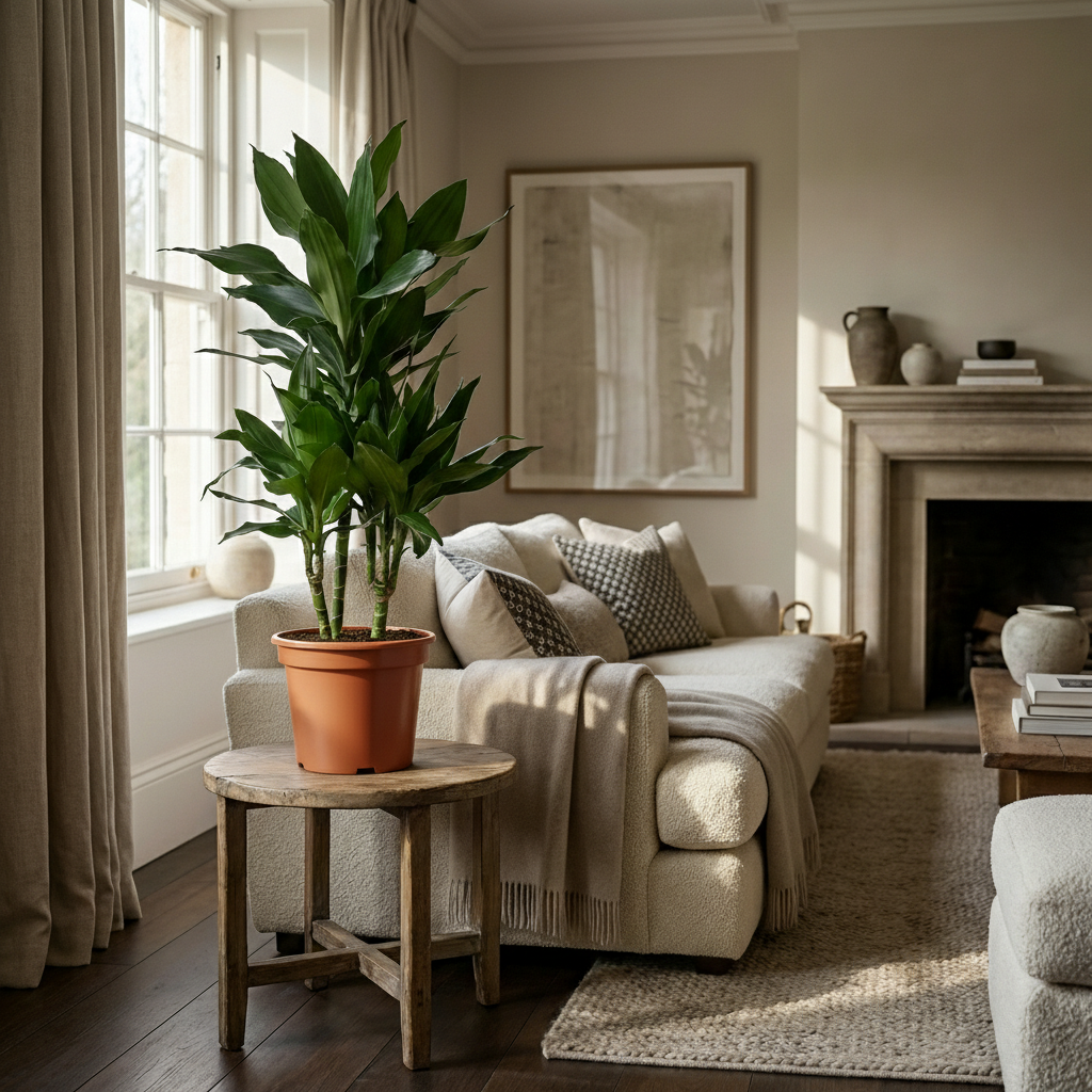 Drakenbloedboom Janet Craig - Dracaena Janet Craig - Groen - Weinig onderhoud - 1 Plant - Pot 21cm - Hoogte 90 - 100cm