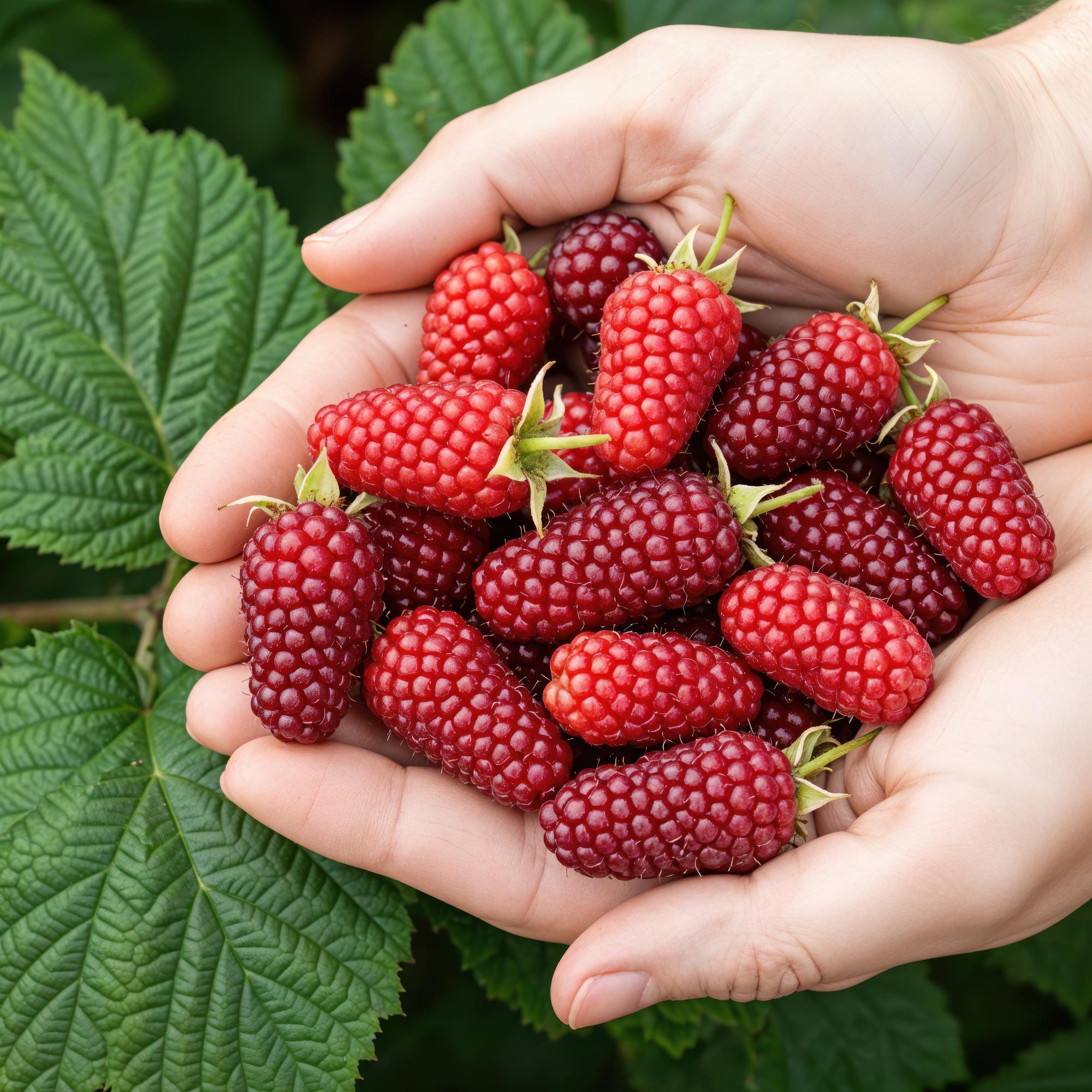 Taybes - Rubus Tayberry - Winterhard - 6 Planten - Pot 9 cm - Rode Bes