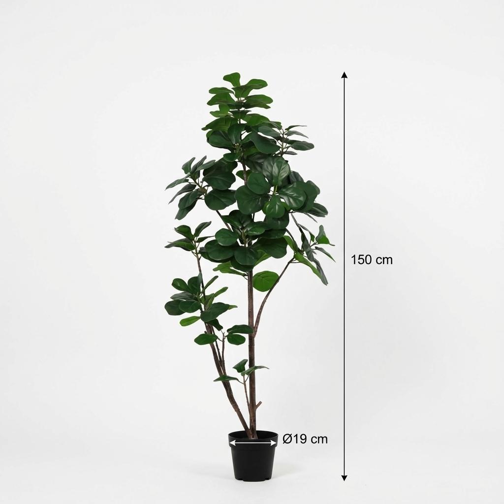 Kunstplant - Ficus lyrata vertakt - 150cm