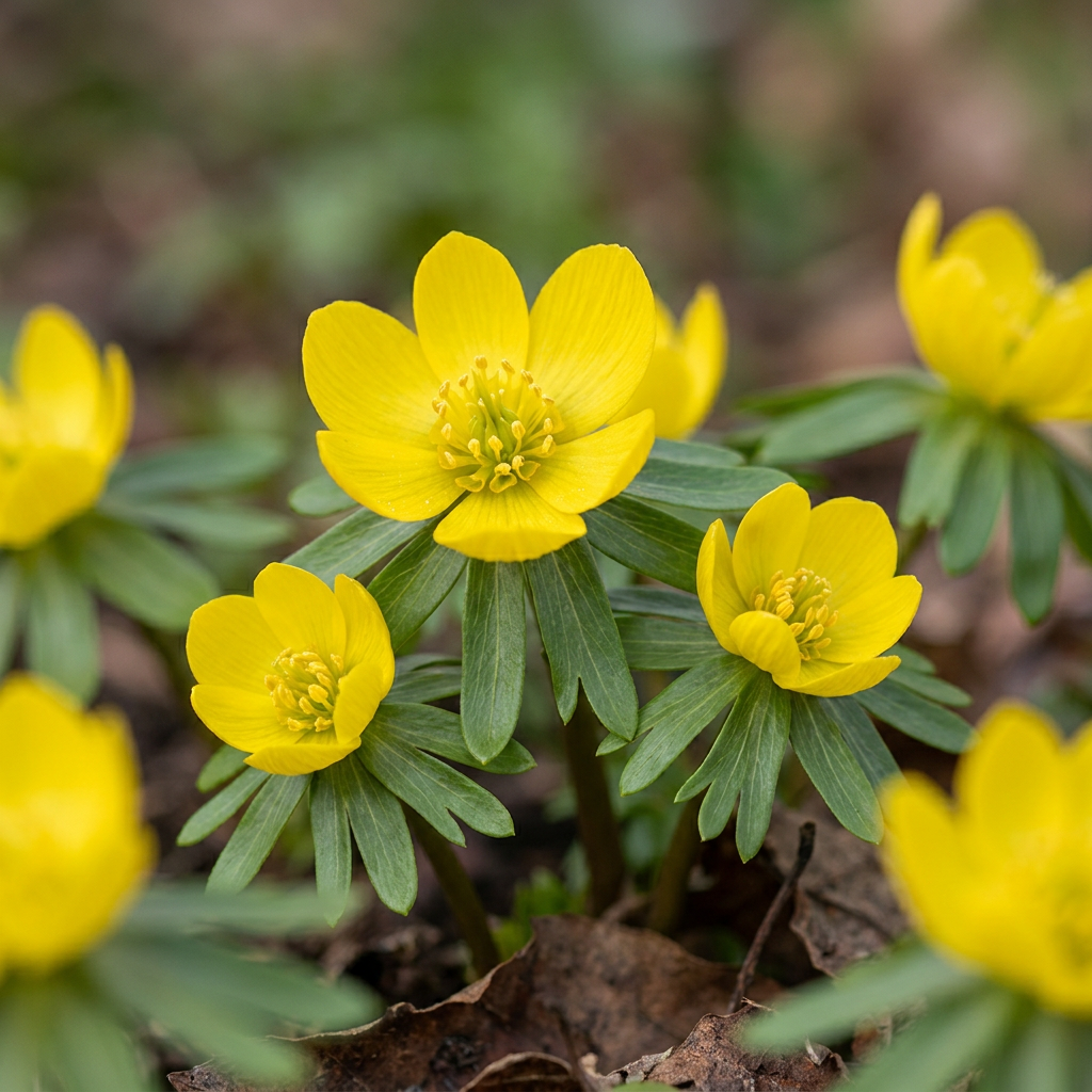 50 bulbes d'Eranthis cilicica (aconit d'hiver de Cilicie) - Jaune - Floraison printanière - Calibre 4/5