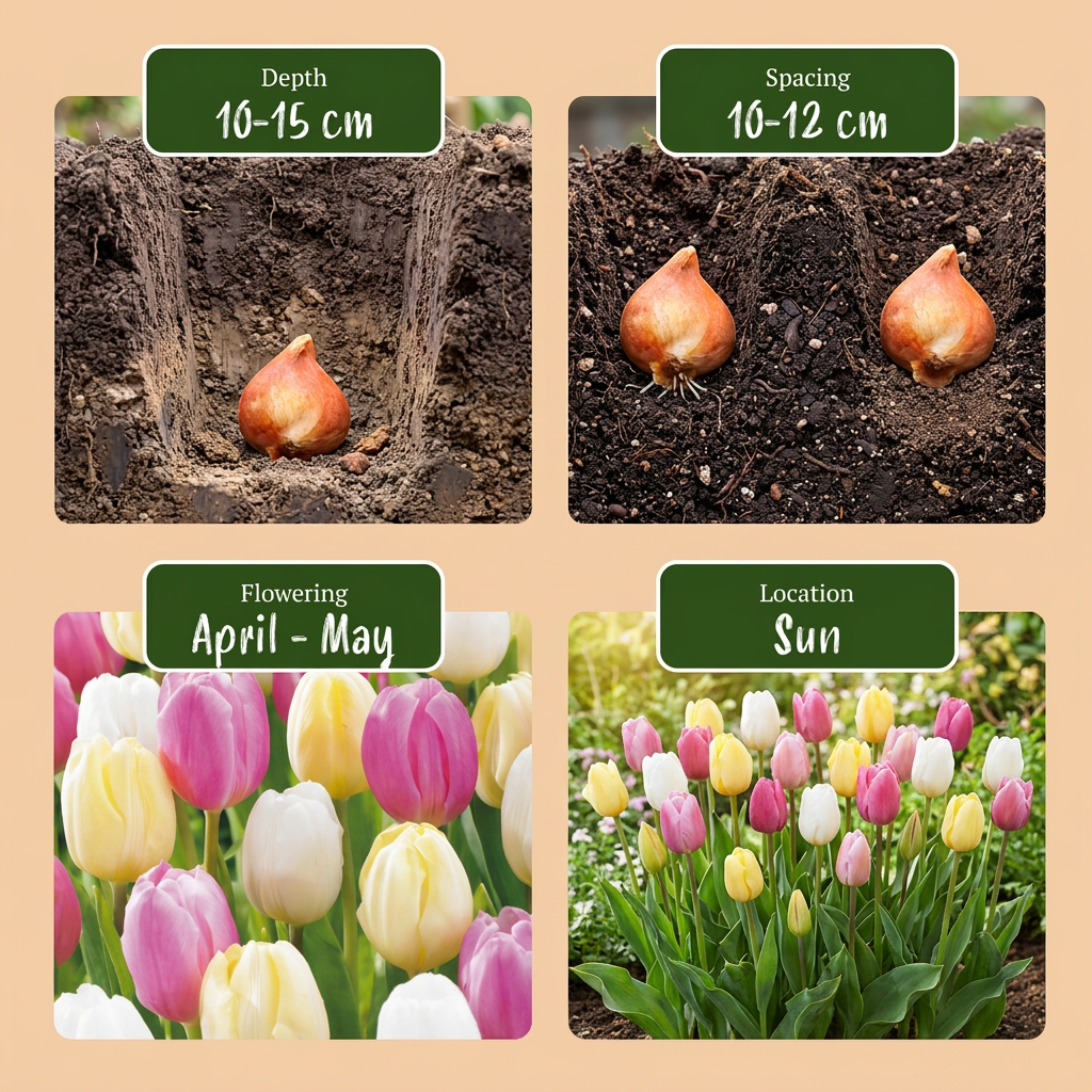 48x Tulipa Sorbet mix - Bloembollen - Tulp Sorbet mix - Diversen - Voorjaarsbloeier - Bolmaat 11/12