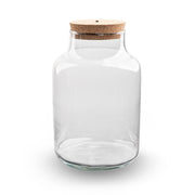 Bouteille terrarium avec éclairage - Couleur laiteuse - Ø 21 cm ↑ 30 cm