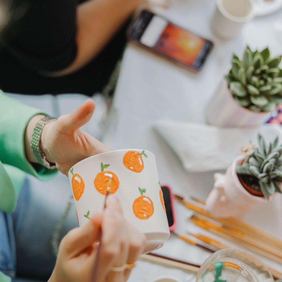 Kolibri Creative's | Набір фарб для розпису 12 квіткових горщиків + сукулентів | щонайменше для 4 осіб | Справжній художник