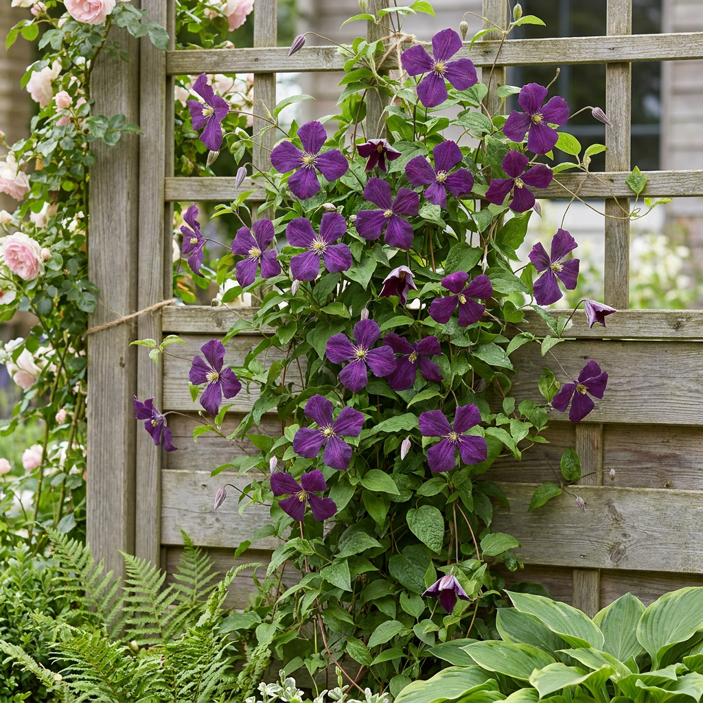 Clematis Viticella Polish Spirit - Bosrank 6x - Paars - Klimplant - Ø9cm - ↕35cm