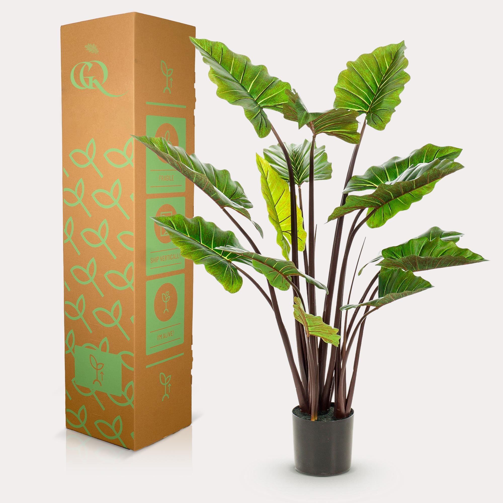 Artificial plant - Colocasia Pink China - Elephant Ear - 130 cm