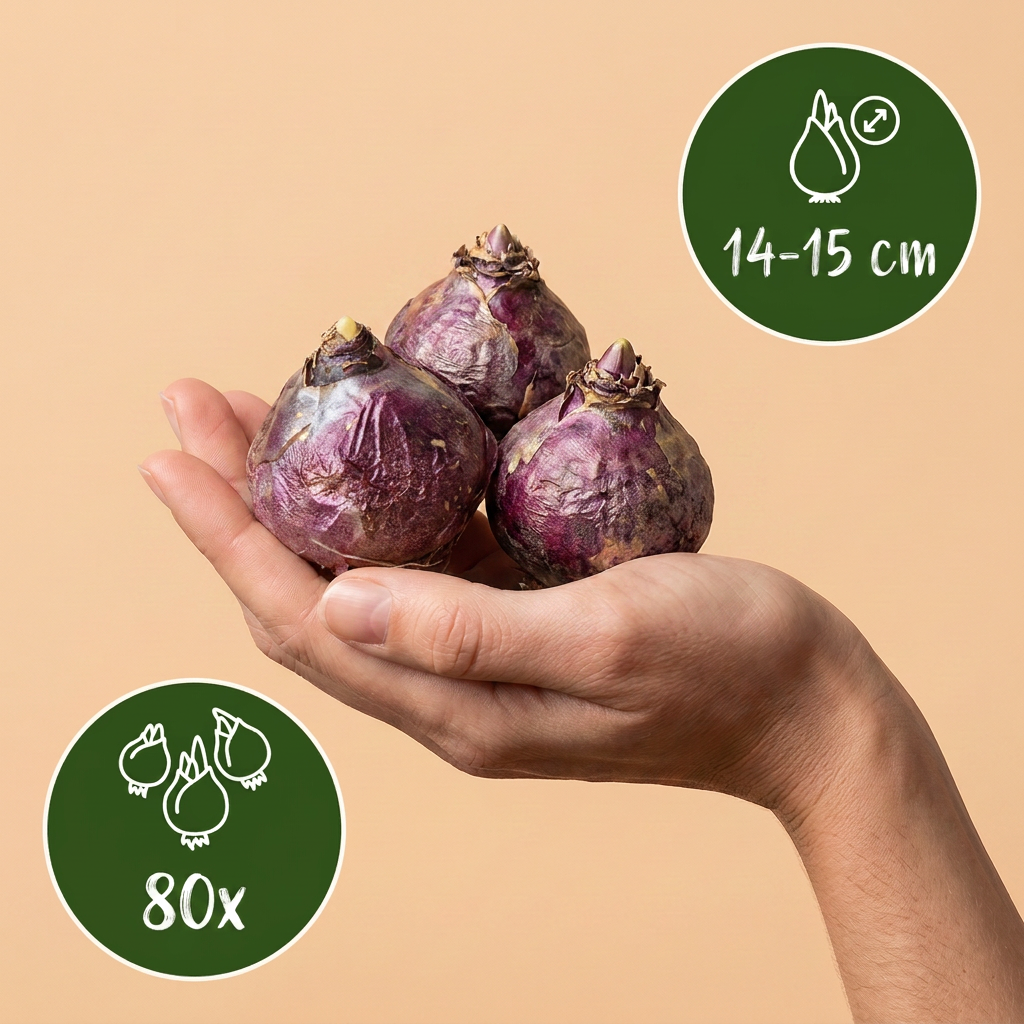 80x Hyacintmix - Blomlökar - Hyacintmix - Diverse - Vårblommande - Lökstorlek 14/15