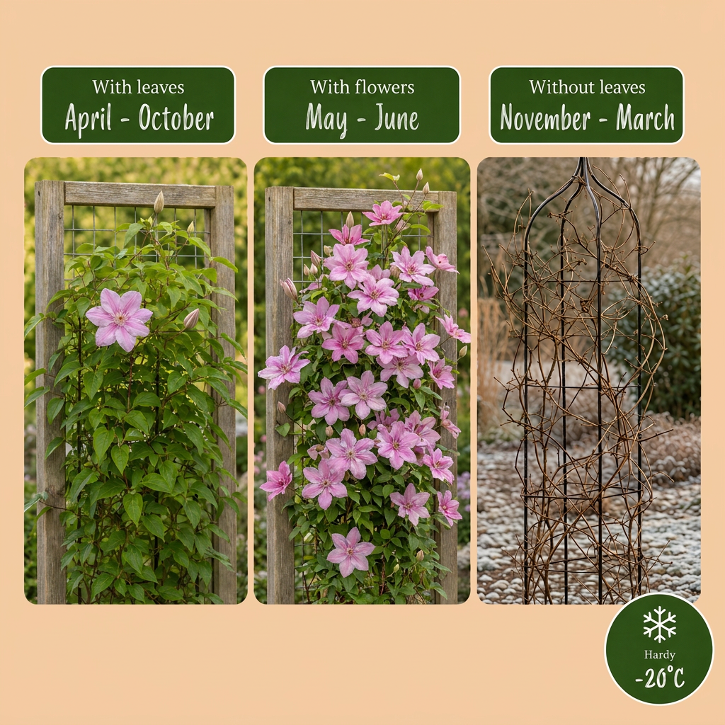 Clematis Hagley Hybrid - Bosrank 6x - Roze - Klimplant - Ø9cm - ↕35cm
