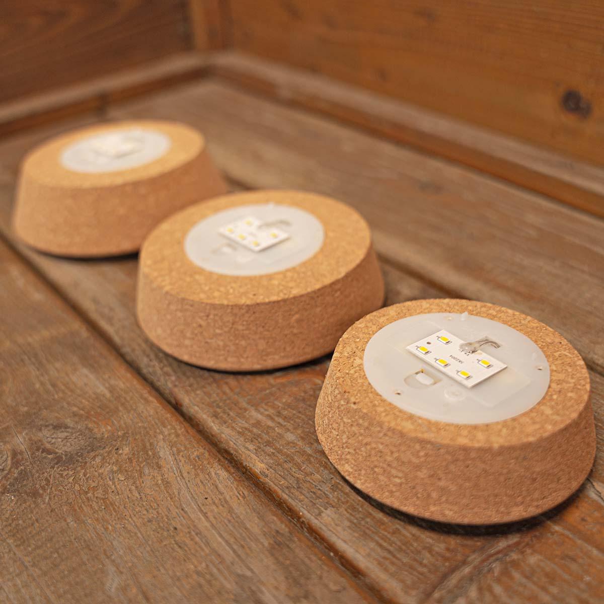 LED cork L - Cork with lighting - LED lamp for terrarium - 13.2 x 11.9 x 3.5 cm