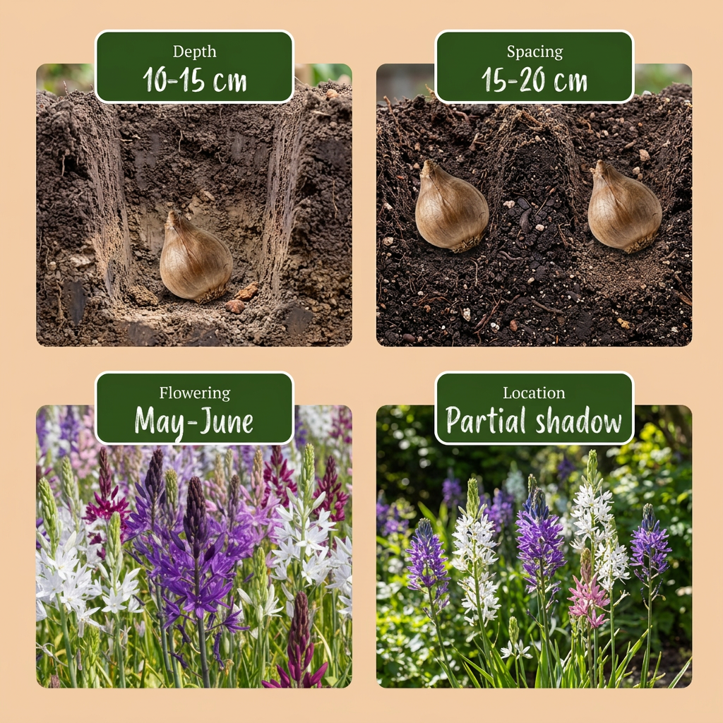 10x Camassia Leichtlinii Mix - Kvetoucí cibule - Velká Camassia - Modrá a bílá - Letní kvetoucí - Velikost cibule 12/14