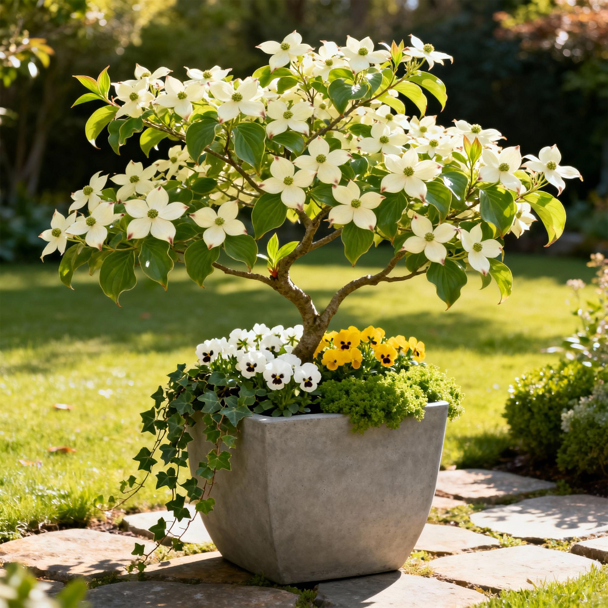 Cornus kousa chinensis - Bloem Wit - 1 Plant - Bladverliezend - Weinig Onderhoud - Pot 12cm Hoogte 35cm