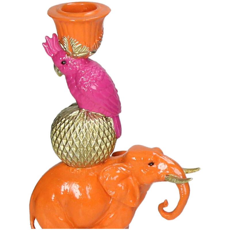 Kerzenständer – Oranger Elefant ↑ 26 cm