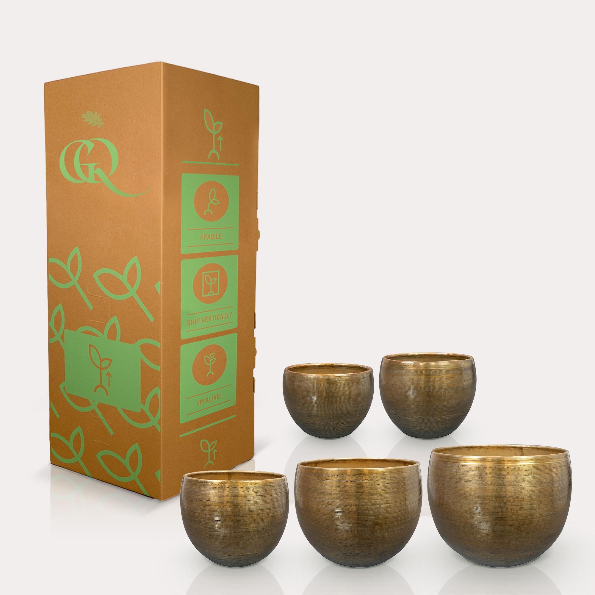 Juego de 5 Rowen de aluminio color oro - Oro