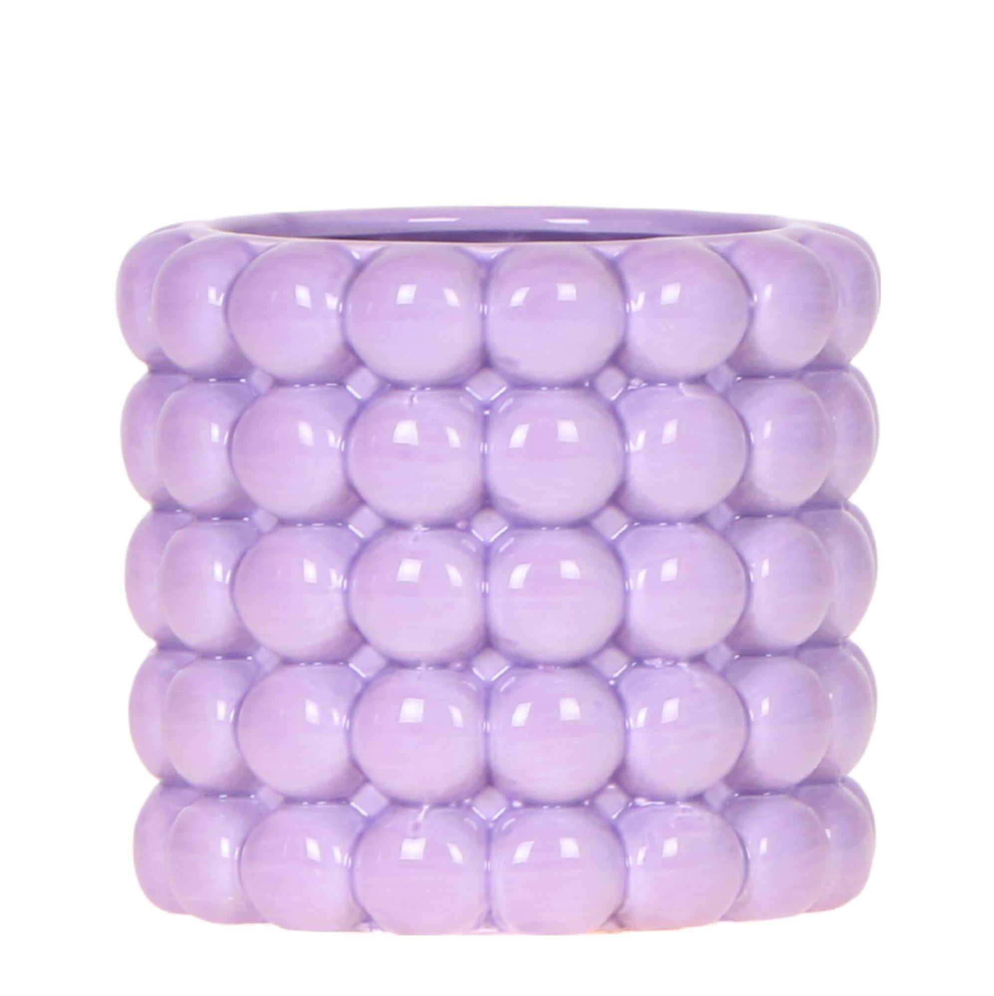 Kolibri Home | Dekorativer Mohnblumentopf – Lila – Ø 9 cm