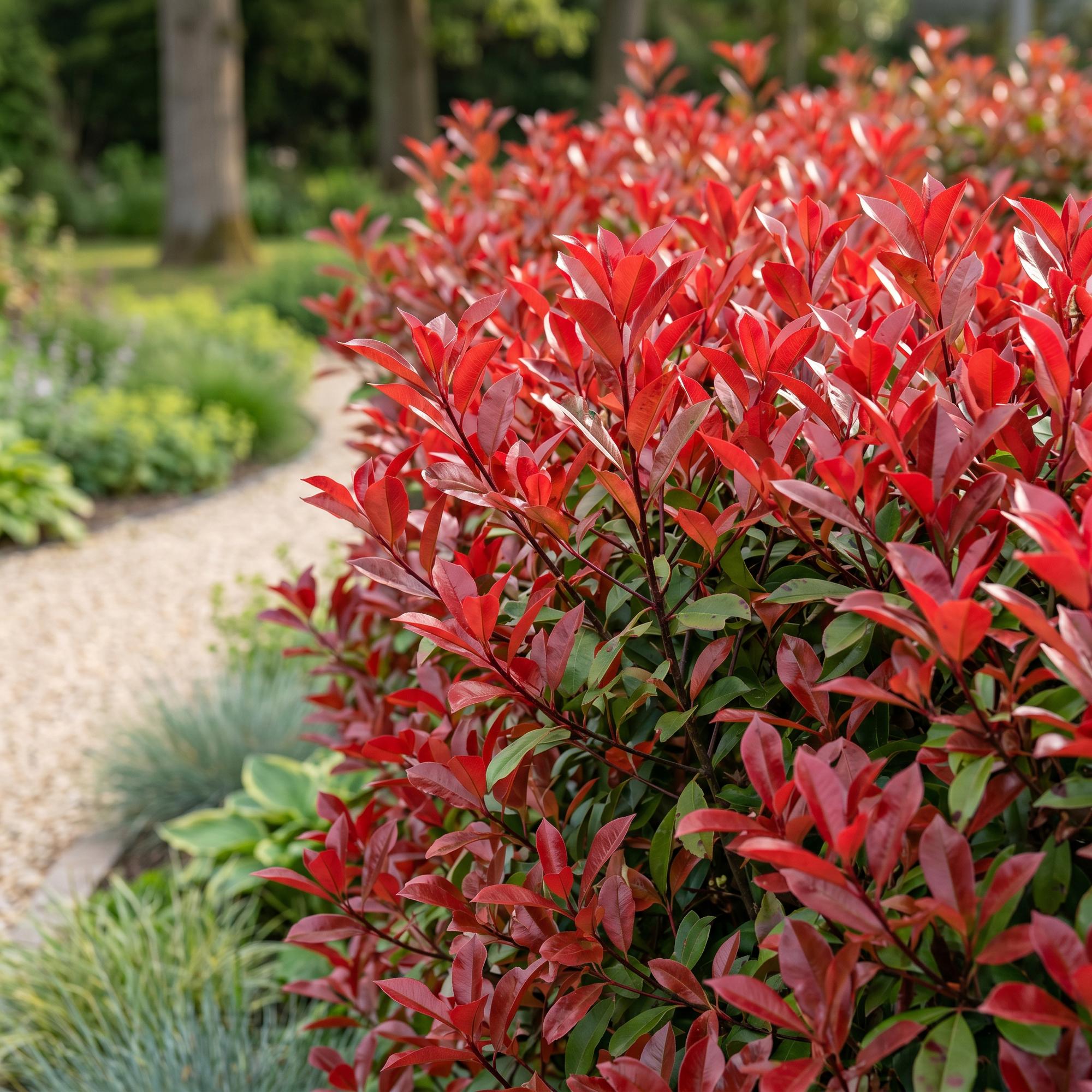 Photinia fraseri Red Robin - Glansmispel 16x - Haagplanten - Groenblijvend - Rood - Pot 9cm - Hoogte 25-35cm