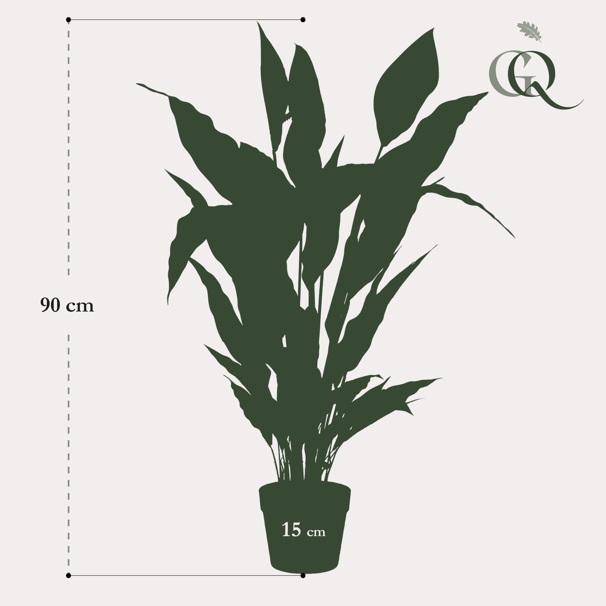 Planta artificial - Spathiphyllum - Lirio de la paz - 90 cm