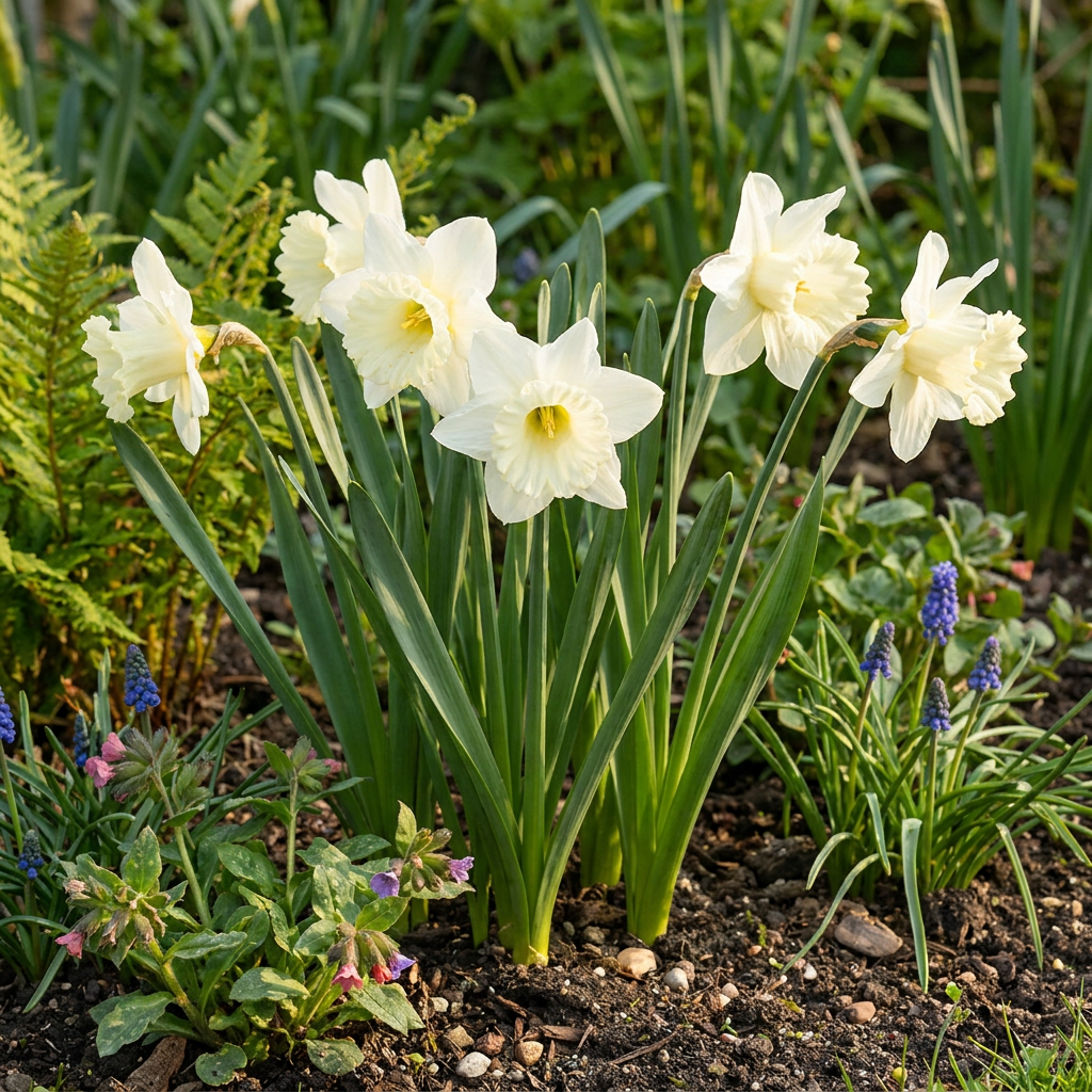 30x Narcissus Mount Hood - Bloembollen - Trompetnarcis - Wit - Voorjaarsbloeier - Bolmaat 10/12