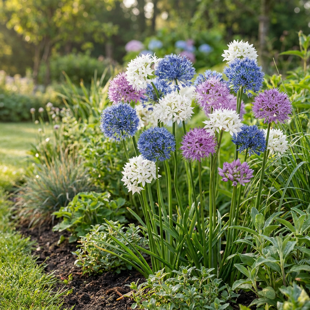 30 kpl Allium Buzzing Beauties - Kukkasipuleita - Koristeellisia sipuli-pörriäisiä - Sekalaisia ​​- Kesäkukkia - Sipulin koko 6/7