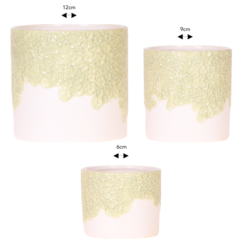 Kolibri Company | Combi deal | Bloom sierpot groen – set 6 cm + 9 cm + 12 cm