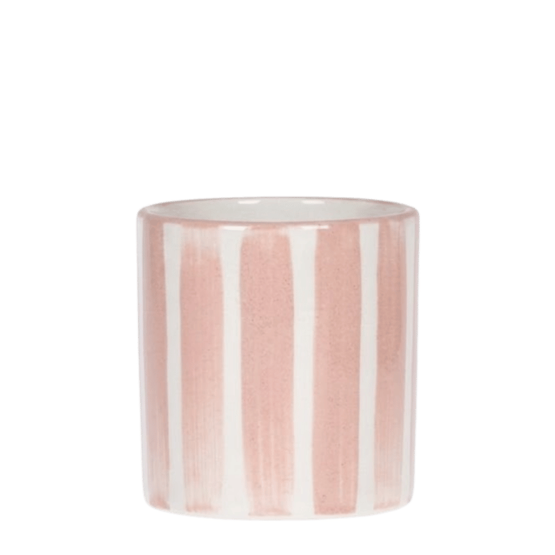 Kolibri Home | Painted Stripe sierpot - Nude - Ø9cm
