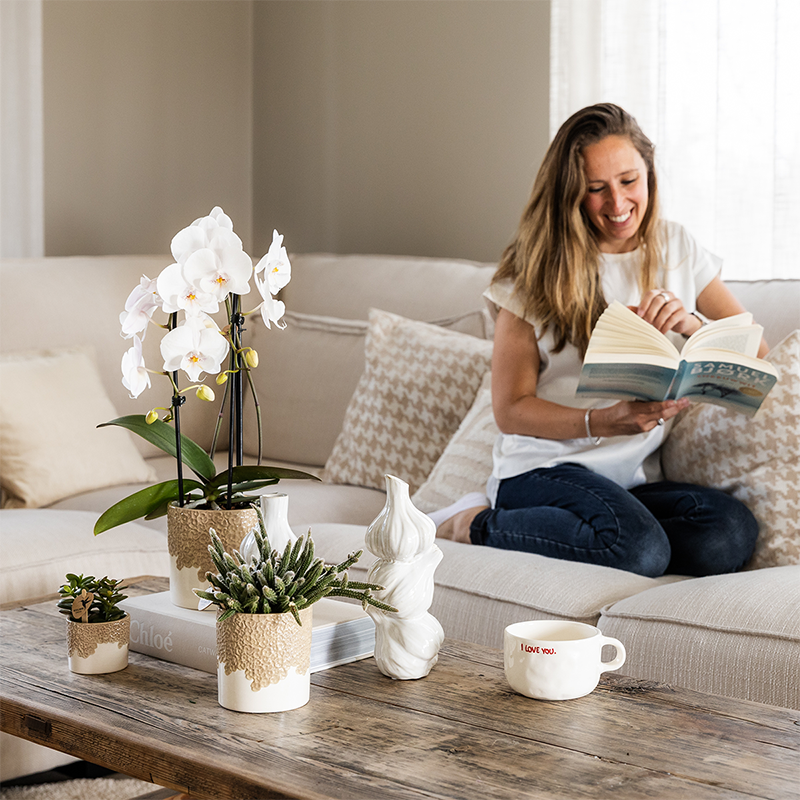 Kolibri Home | Bloom sierpot - Sand - Ø9cm