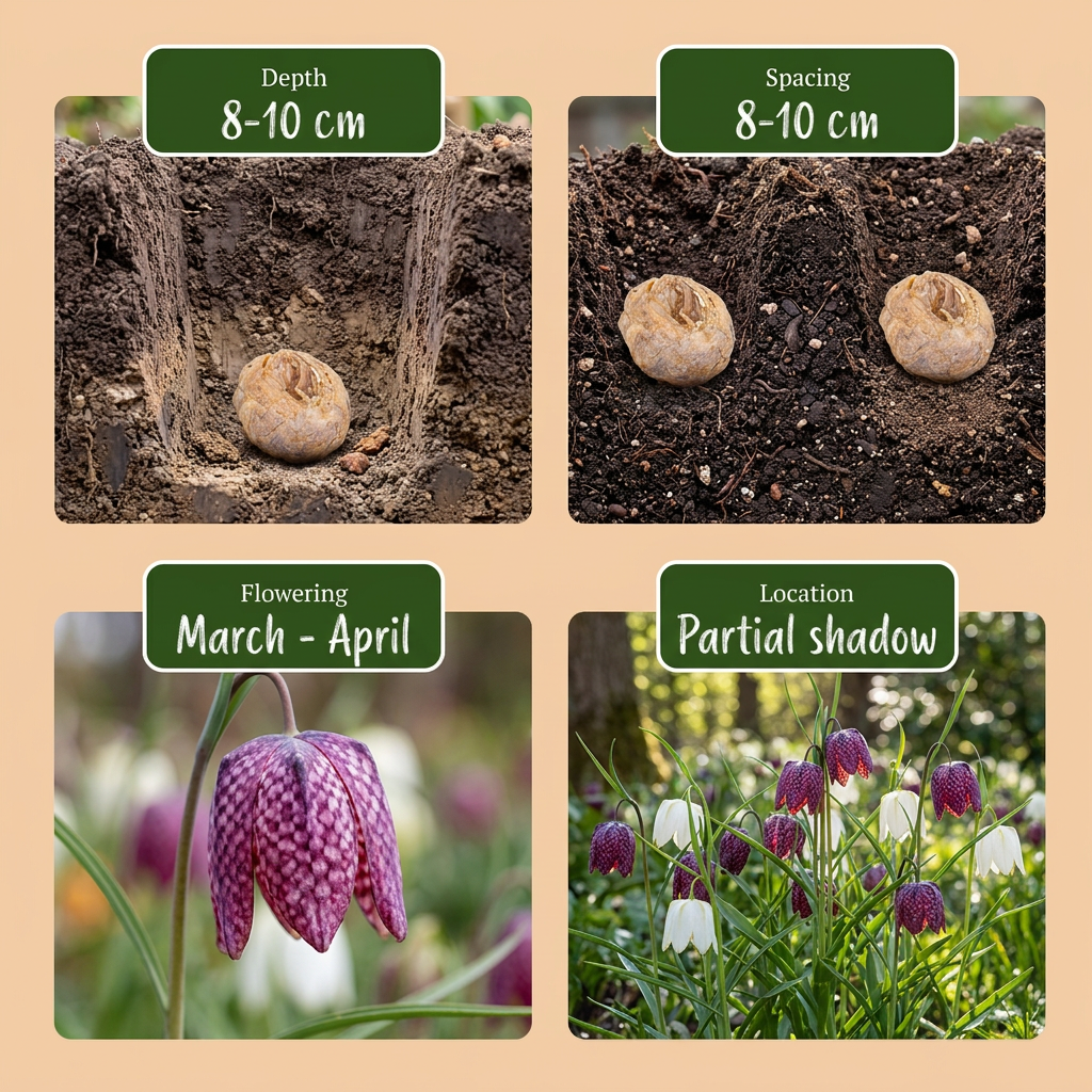 120x Fritillaria Meleagris Mix - Cebule kwiatowe - Mieszanka szachownicy - Fioletowo-biała - Cebula naturalizująca - Rozmiar cebuli 6/7