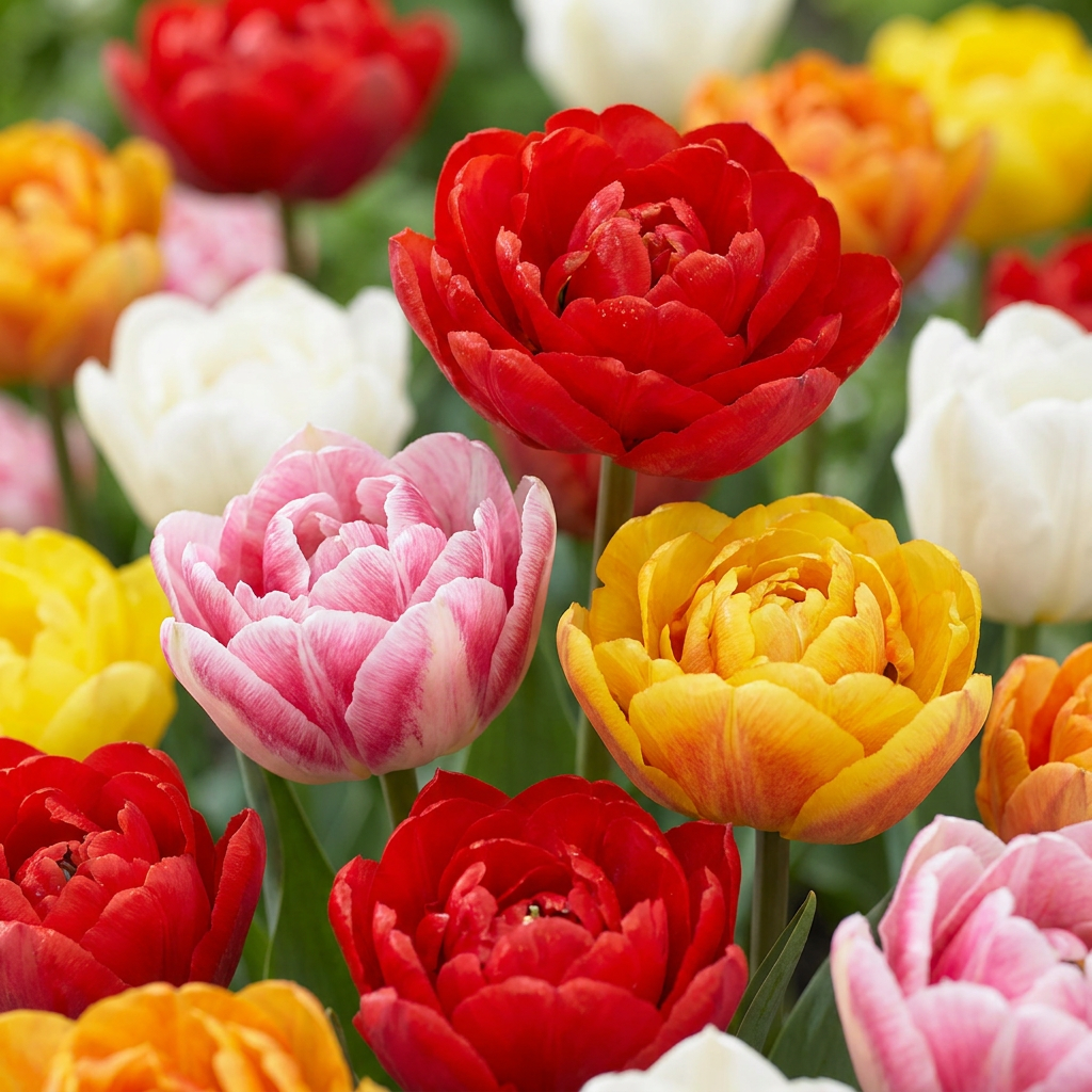30x Tulipa Double mix - Bloembollen - Gevulde tulp mix - Diversen - Voorjaarsbloeier - Bolmaat 11/13