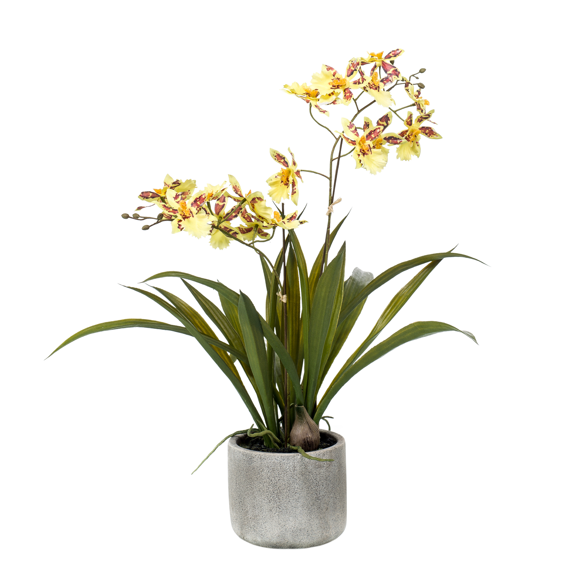 Pianta artificiale - Orchidea - Gialla - 45cm