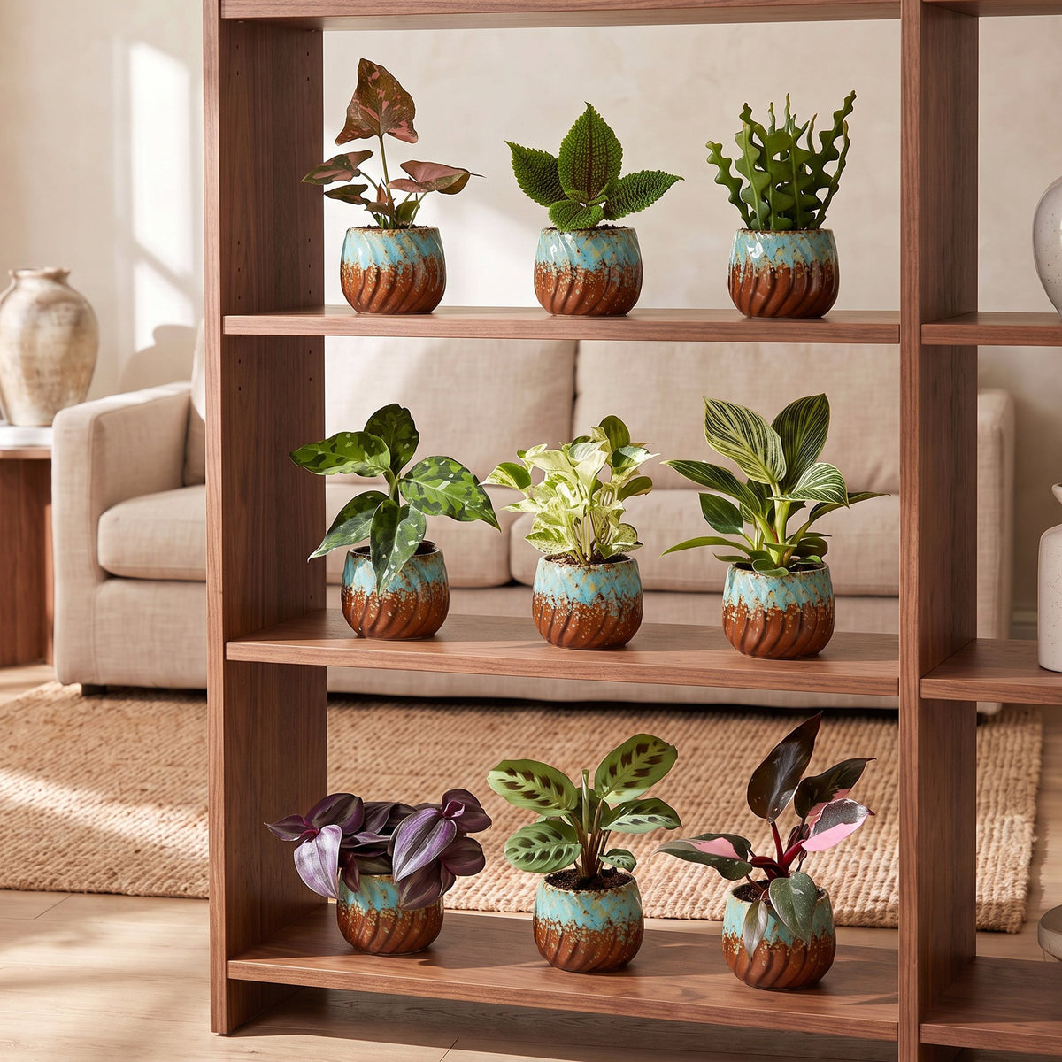 Baby Plants Surprise Box 9x - Verrassingsbox kleine planten - Diversen - Tropisch - incl. Copper Reef - Ø6cm - ↕5-15cm