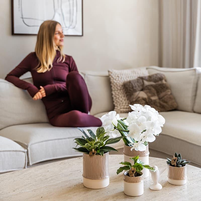 Kolibri Home | Bamboo sierpot - Sand - Ø9cm