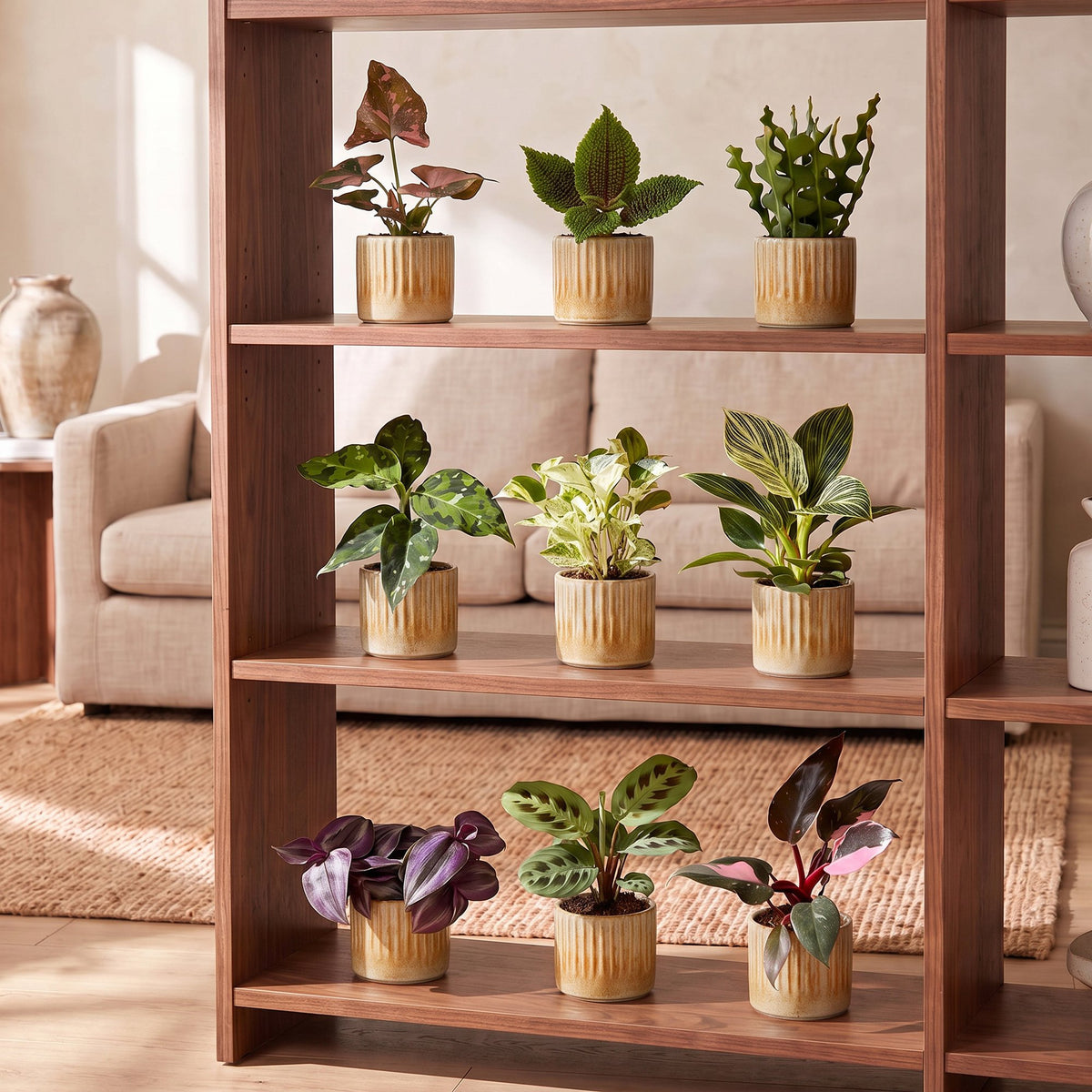 Baby Plants Surprise Box 9x - Verrassingsbox kleine planten - Diversen - Tropisch - incl. Linnea Honey - Ø6cm - ↕5-15cm