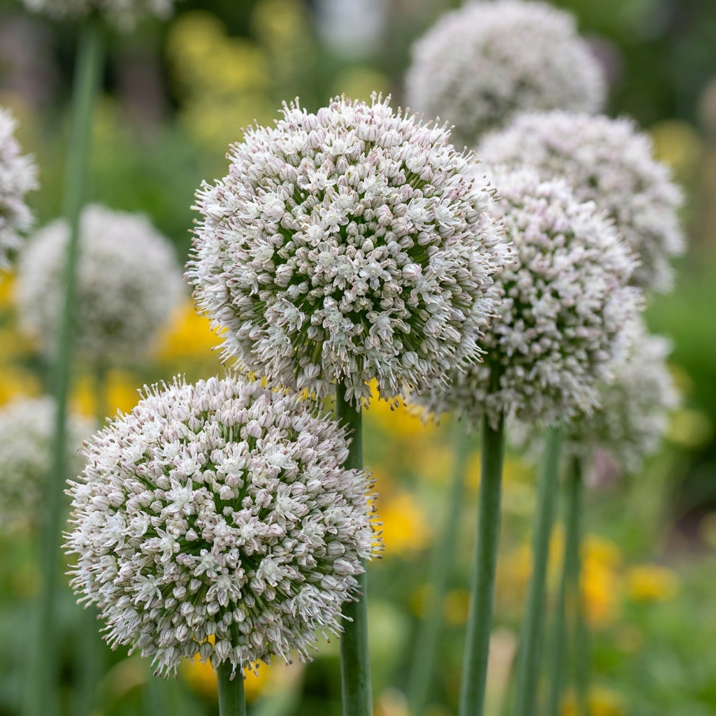 320x Allium Ping Pong - Blomlökar - Prydnadslök Ping Pong - Vit - Sommarblommande - Lökstorlek 6/7