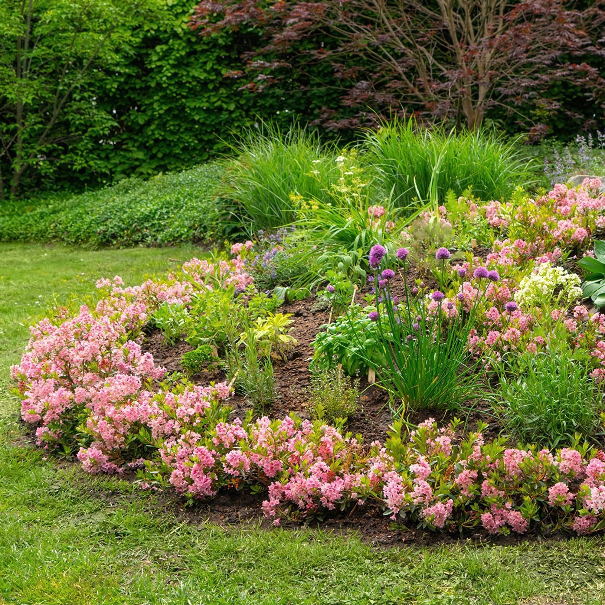 Dwerg Rhododendron - Rhododendron Bloombux Magenta - Bloeiende Buxus - Weinig Onderhoud - Roze Bloem - 2 Planten - Pot 23cm - Hoogte 45-55cm