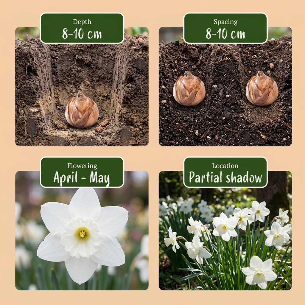 30x Narcissus Triandrus Thalia - Bloembollen - Engelennarcis - Wit - Voorjaarsbloeier - Bolmaat 10/12