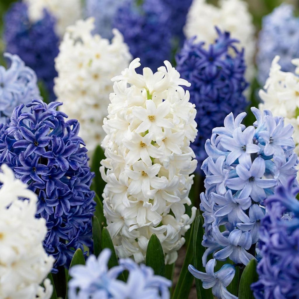 20x Hyacinthus Blue water mix - Bloembollen - Blauwe hyacint - Blauw - Voorjaarsbloeier - Bolmaat 14/15