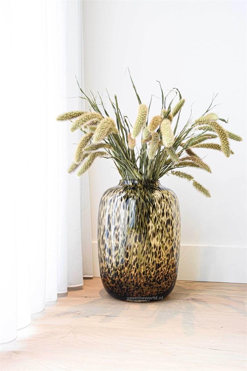 Vaso in vetro - M - H35 W25 - Artic Cheetah Gold