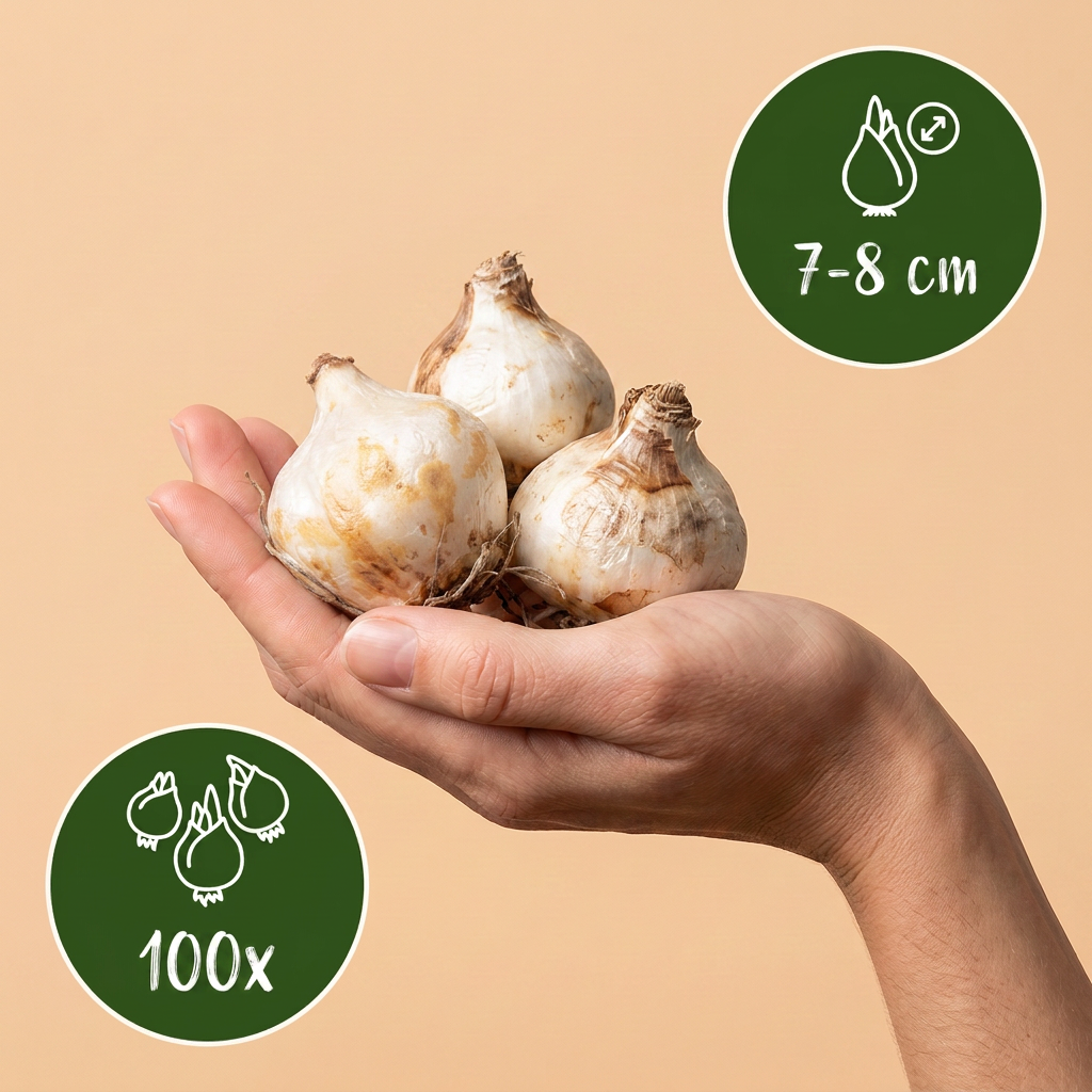 100x Muscari Armeniacum - Flower bulbs - Armenian grape hyacinth - Blue - Naturalizing bulb - Bulb size 7/8