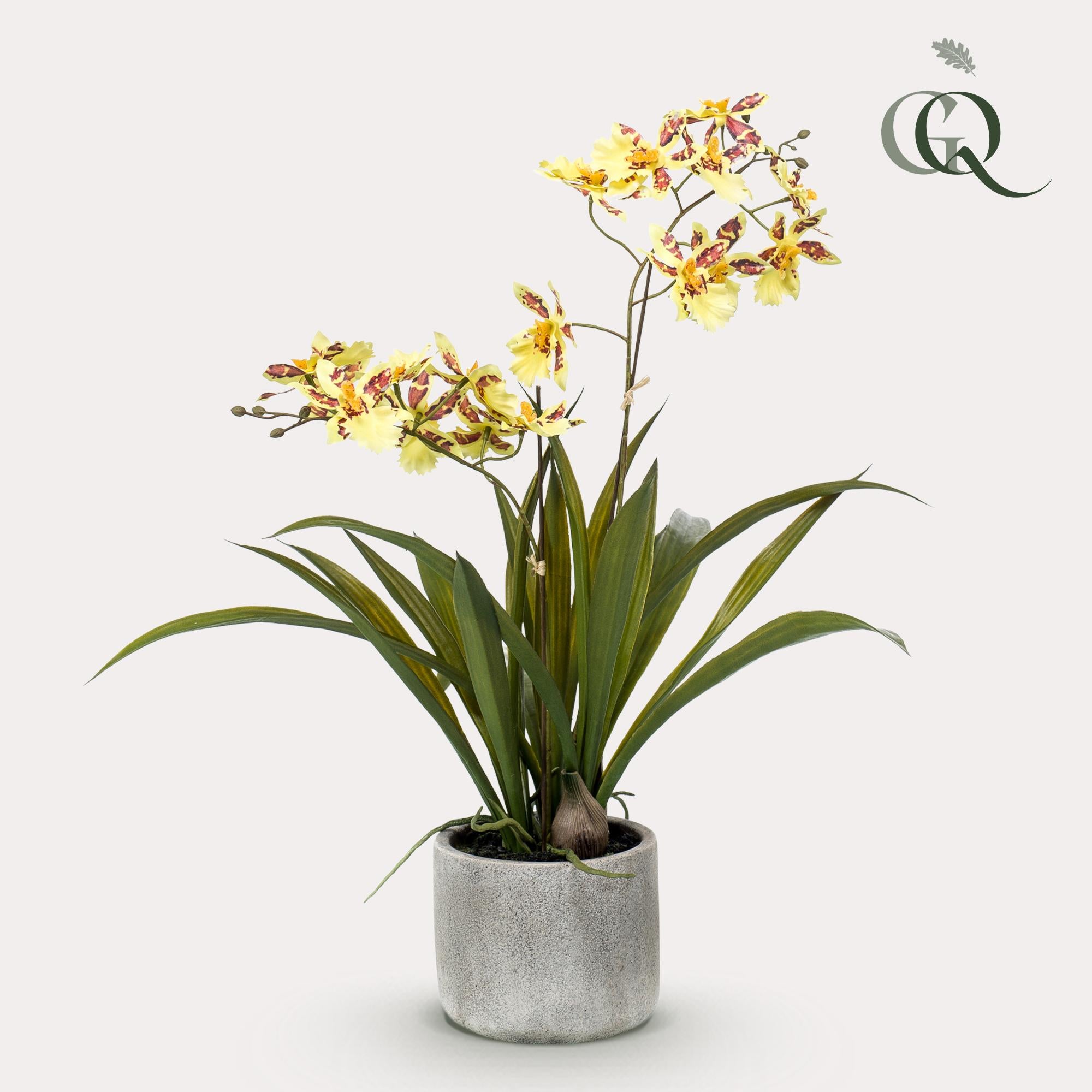 Pianta artificiale - Orchidea - Gialla - 45cm