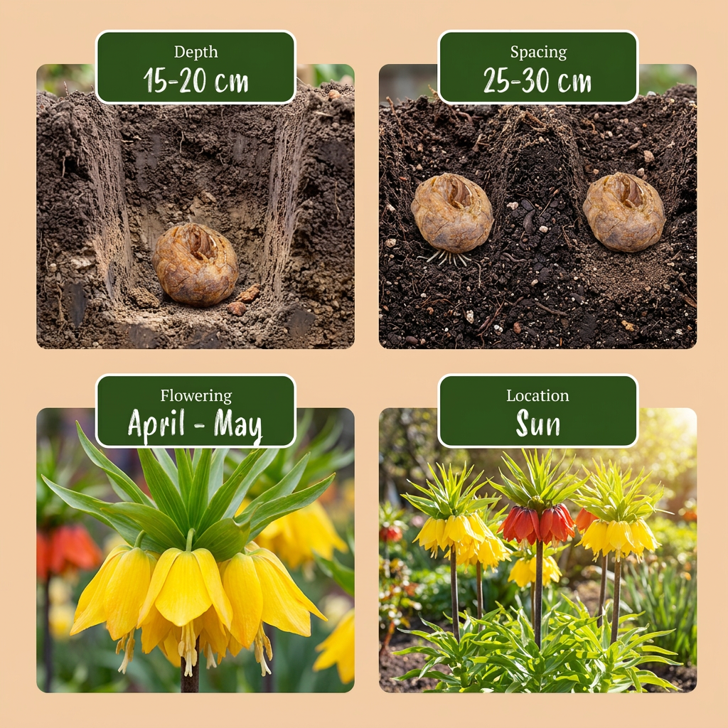 6x Fritillaria Imperialis Mix - Bloembollen - Keizerskroon mix - Diversen - Voorjaarsbloeier - Bolmaat 18/20