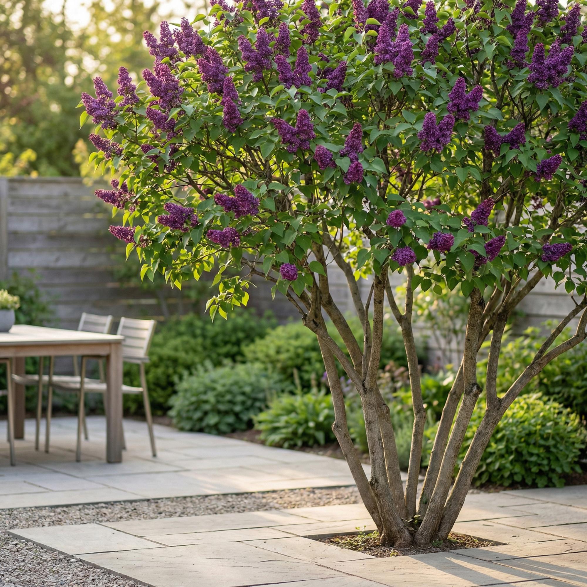 Syringa vulgaris Ludwig Spath - Gewone Sering - Winterhard - Paars - 1 Plant - Pot 17cm - Hoogte 45cm