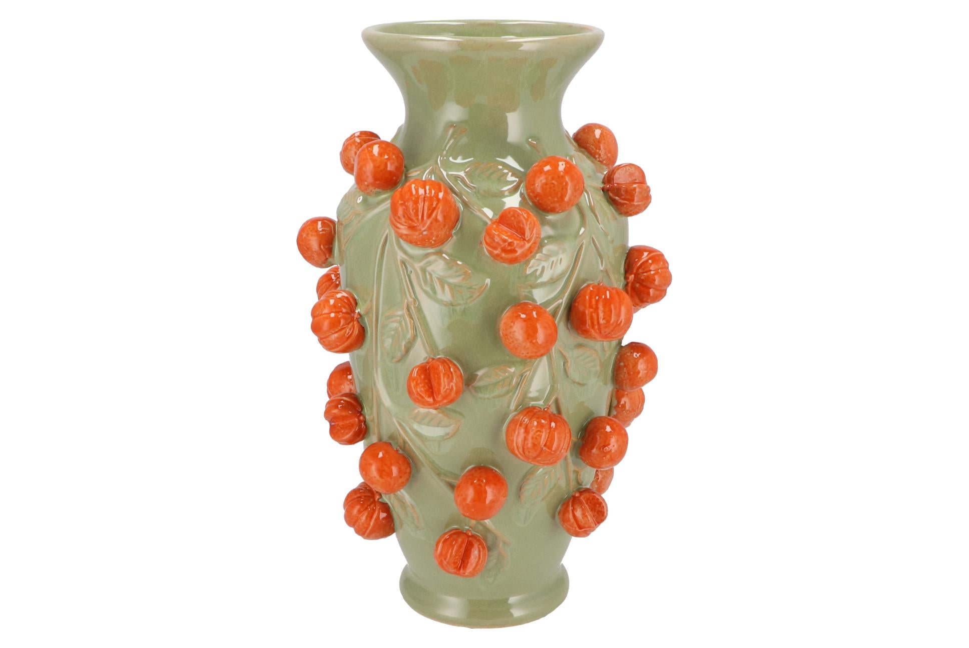 Vase en pierre M - H38 L24 - Vert pistache - Mandarine
