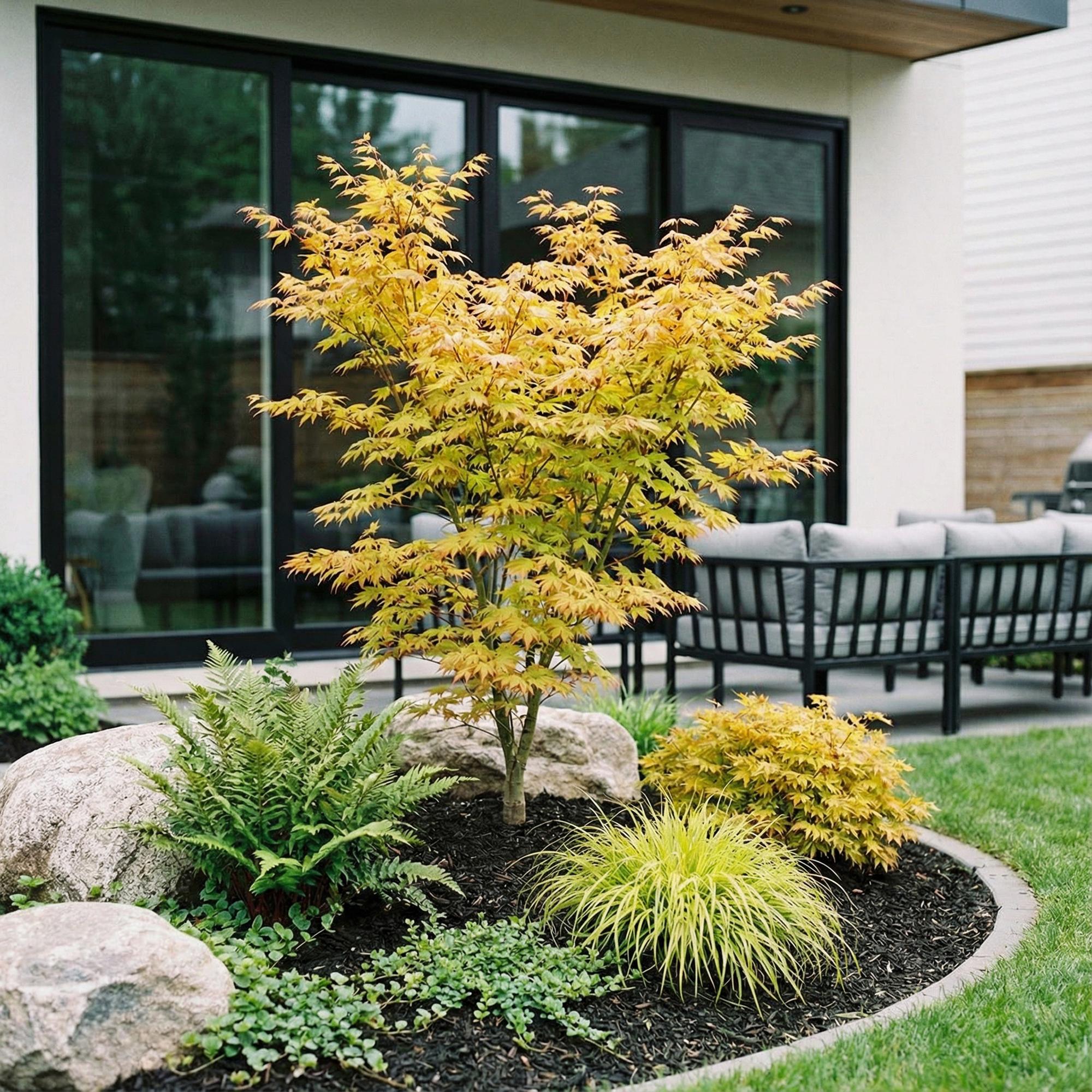 Acer palmatum Orange Dream - Japanse Esdoorn - Bladverliezend - Oranje - 1 - Pot 26cm - Hoogte 90cm