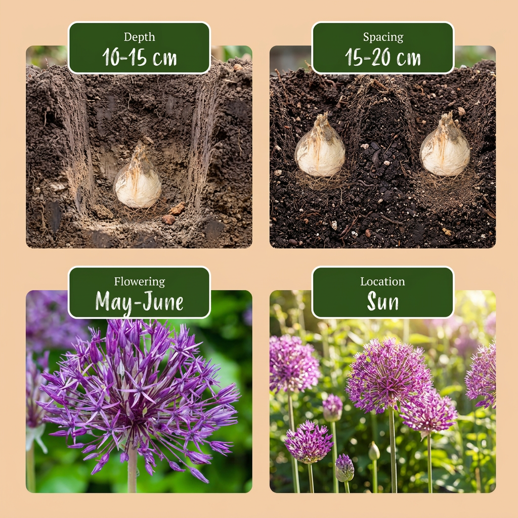80x Allium Purple Rain - Bloembollen - Sierui - Paars - Zomerbloeier - Bolmaat 10/12