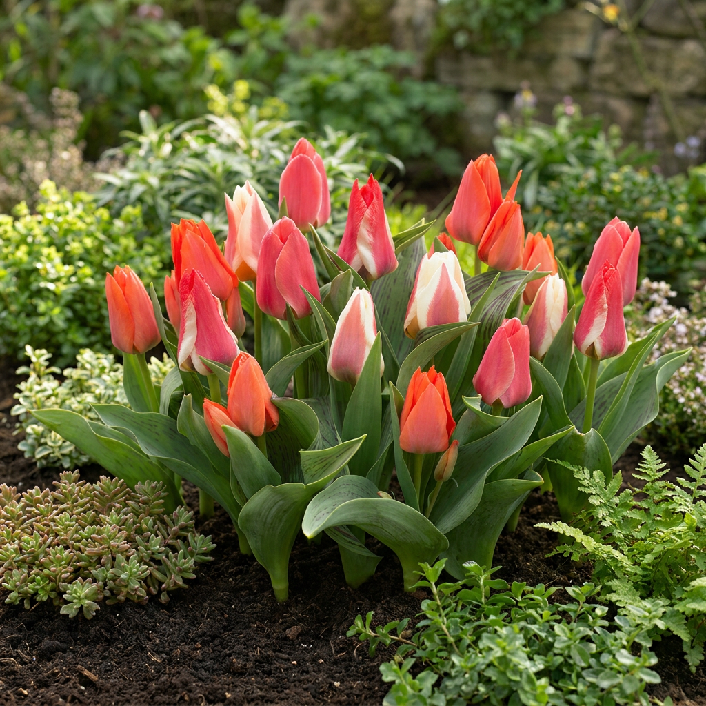 120x Tulipa Greigii mix - Cibule květin - Mix tulipánů Greigii - Různé - Jarní kvetoucí - Velikost cibule 11/12