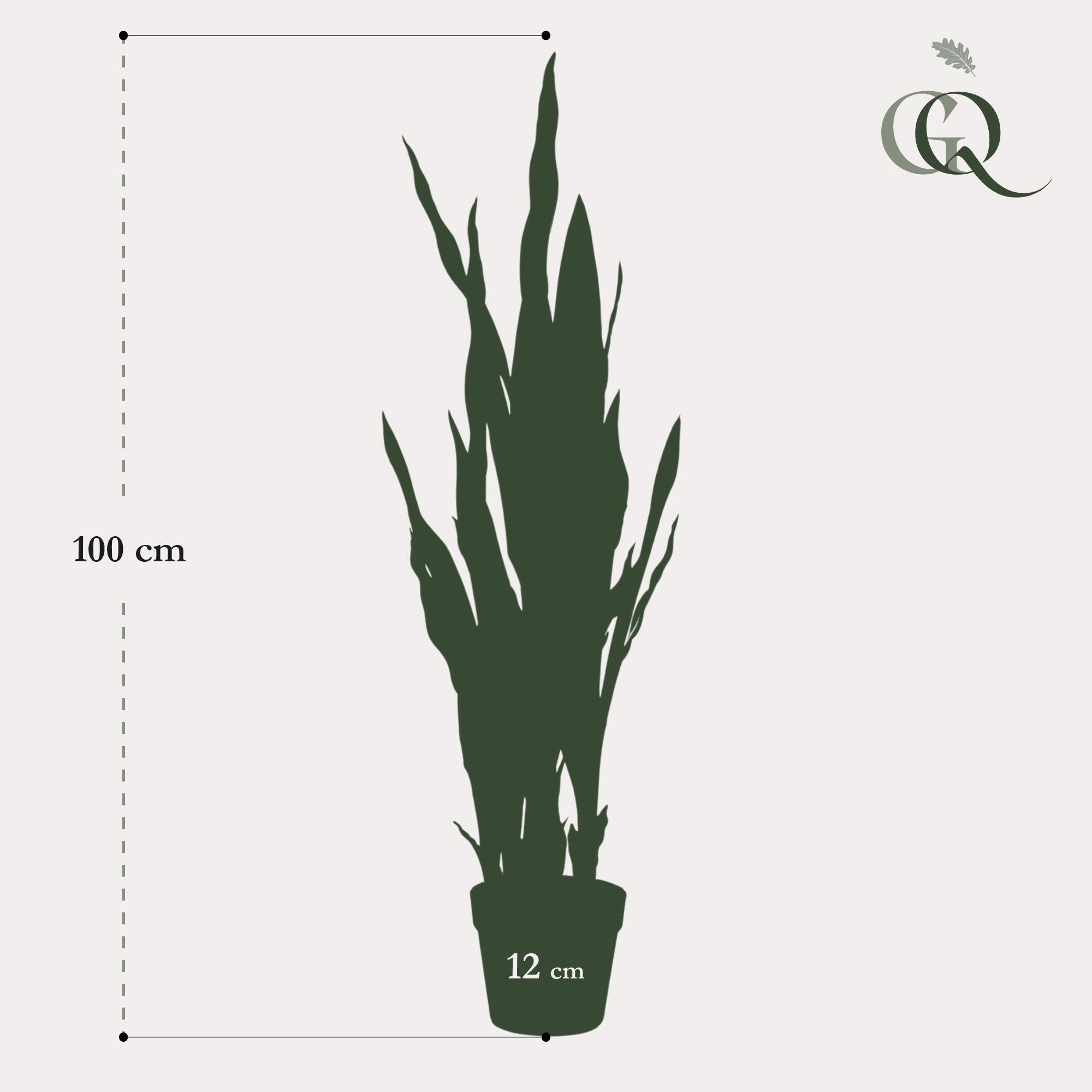 Plante artificielle - Sansevieria black coral - Langue de belle-mère - 97 cm
