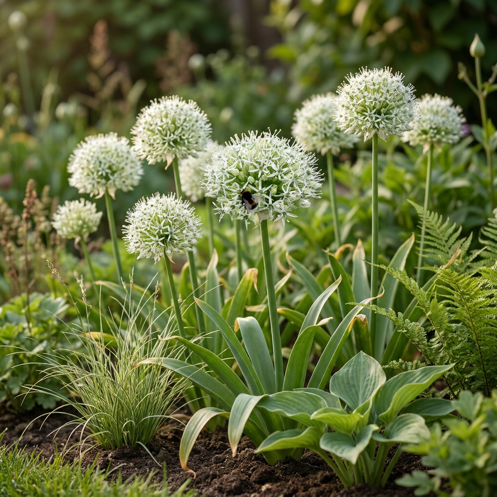 24x Allium Mount Everest - Bloembollen - Sierui - Wit - Zomerbloeier - Bolmaat 16/18