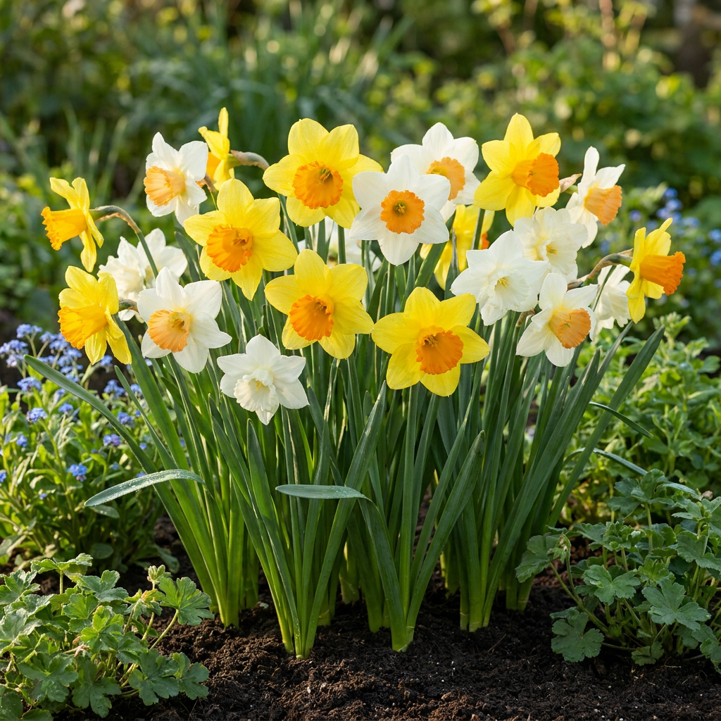 30 große, schalenförmige Narzissenmischung – Blumenzwiebeln – Großblütige Narzissenmischung – Gelb und Weiß – Frühlingsblüher – Zwiebelgröße 12/14